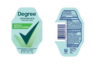 Label (Degree Advanced Protection Apple And White Flower   Artwork)